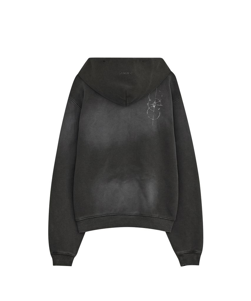 Defgarments Pig Brushed Hood Zipup [Charcoal]
