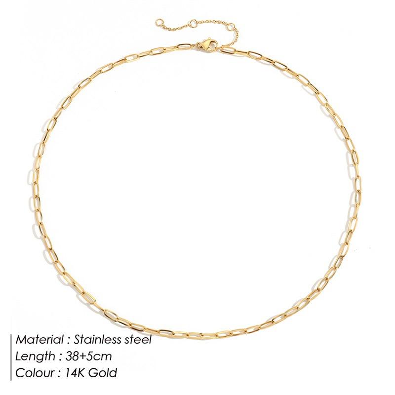 CARLIDANA Fashion Stainless Steel Gold Plated Paper Clip Bracelets Women Men Cuban Link Mesh Chain Bracelet Simple Jewelry