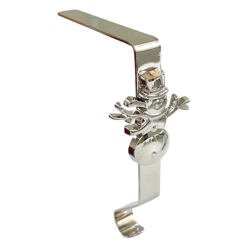 Strumpfhalter für Kaminsims Set aus 4 Stück, Wiederverwendbare Weihnachtsstrumpf-Haken, Beschädigungsfreier Xmas-Hänger für Kamin-Kaminsims Klemmständer Weihnachtsdekoration