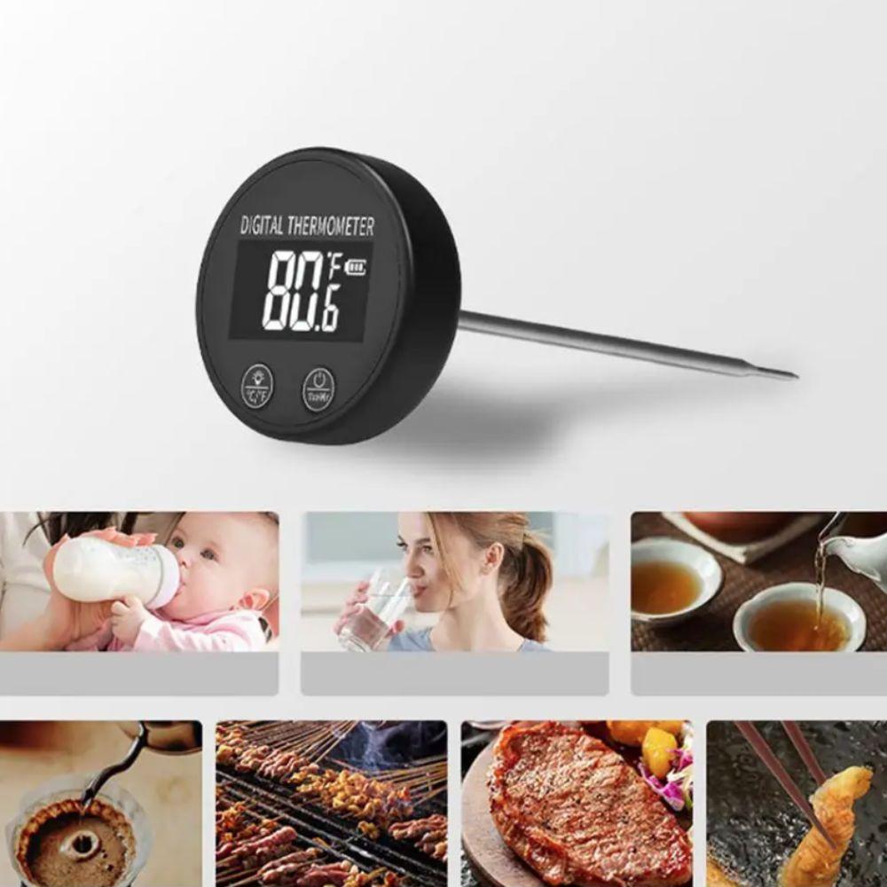 Kitchen Accessories Digital Coffee Thermometer Probe Waterproof Black Temperature Tester Instant Read Food Temp Gauge Barista