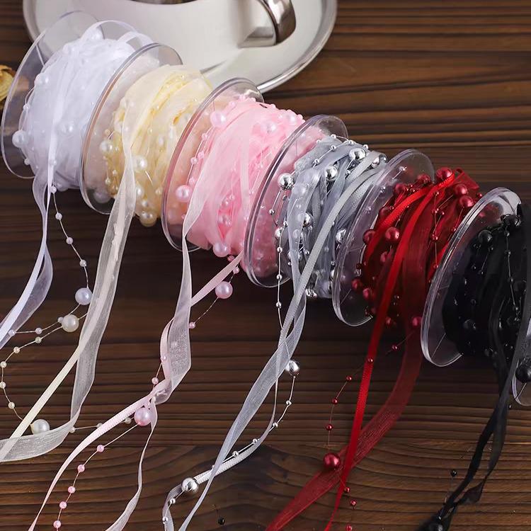 Pearl Satin Floral Ribbon for Creative Bouquet Wrapping