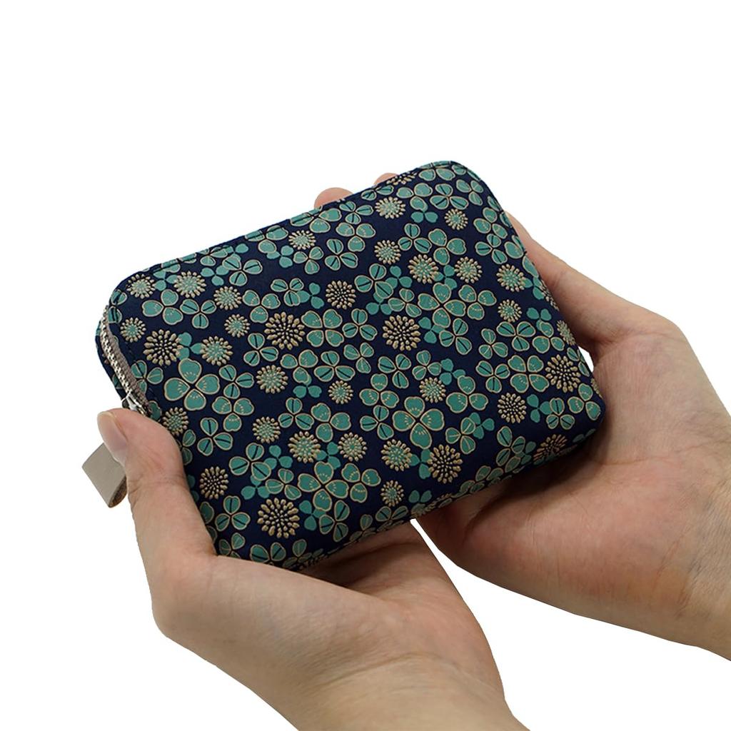 Inden White Clover Traditional Craft Koshu Inden Deerskin Lacquer Original Brand [Indenya] ([No.7309] Pouch)