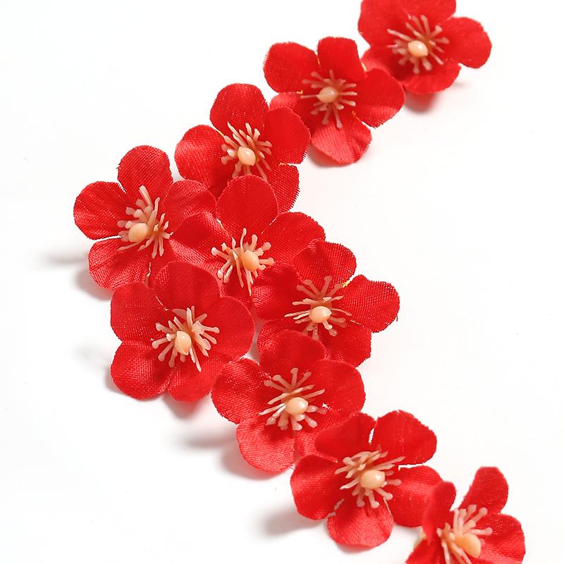 50/100Pcs Mini Artificial Flower Head Cherry Blossom Petals for Home Decortion Mother's Day DIY Garden Party Bride Wedding Decor