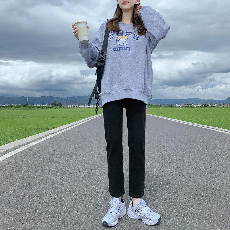Weiße Zigarettenhose mit hohem Bund für Damen: Frühling 2025 Schlanke Koreanischer Stil Verkürzte Jeans