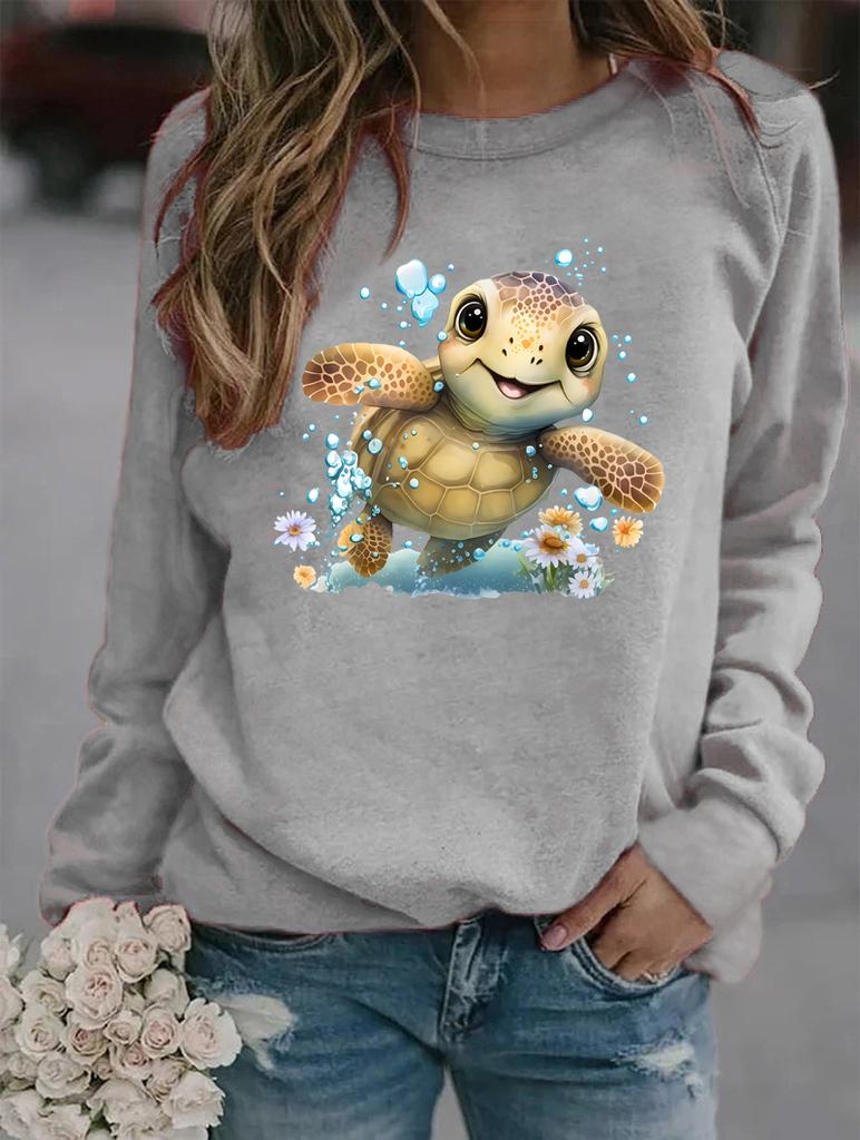 Stay Cozy and Stylish This Winter with a Round Neck Sweatshirt for Women, Available In Multiple Trendy Patterns