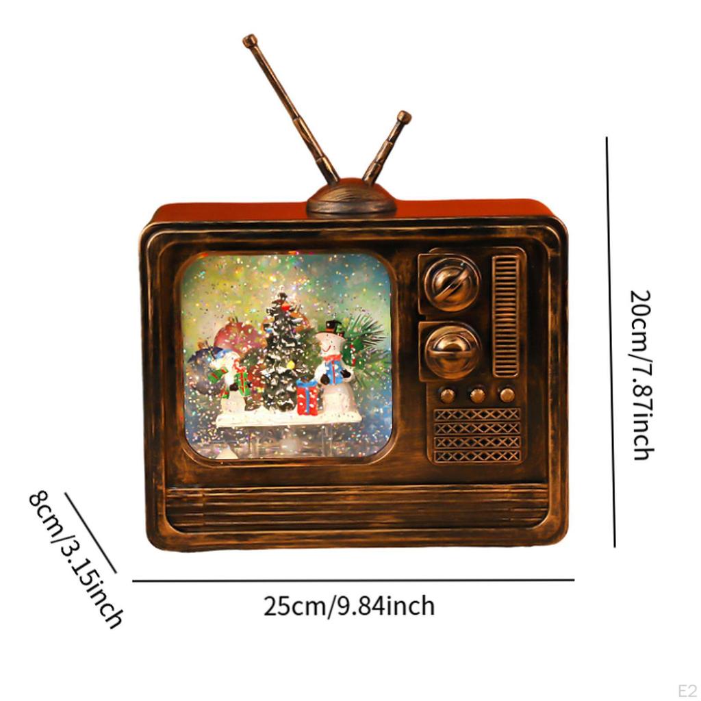 Christmas Musical Box Lighted Decoration USB Vintage for