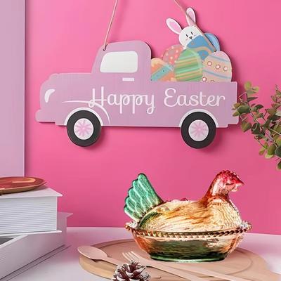 New Glass Chicken Shaped Dish With Lid Hen On Nest Fruit Plate Household Dinnerware Table Decorations