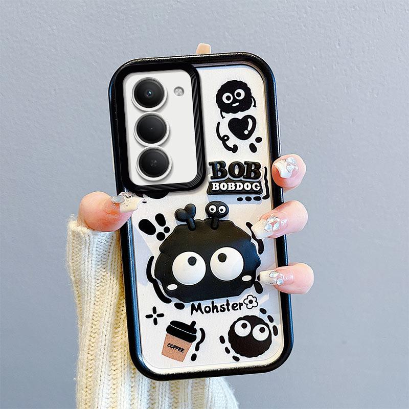 KEYSION Shockproof Case for OPPO A5 5G with Lanyard Soft Silicone Cute 3D Cartoon Doll Phone Back Cover for OPPO A5 2025