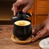 Tasses à Œufs Pochés en Céramique Avec Couvercles Design Minimaliste Pochoirs à Œufs Cuiseur Tasses à Dessert Pour Soupes d'Œufs Vapeur Puddings