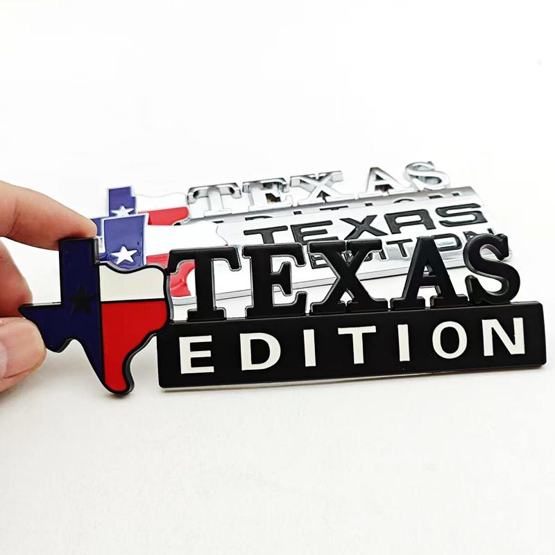 New 1pc 3D Metal Car Sticker Logo TEXAS EDITION Star Rear Trunk Badg Fender Side Emblem Decals For Chevy GMC SILVERADO SIERRA