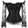 Festival Lace Corset One-Shoulder Evening Gown Top