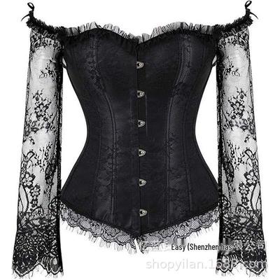 Festival Lace Corset One-Shoulder Evening Gown Top