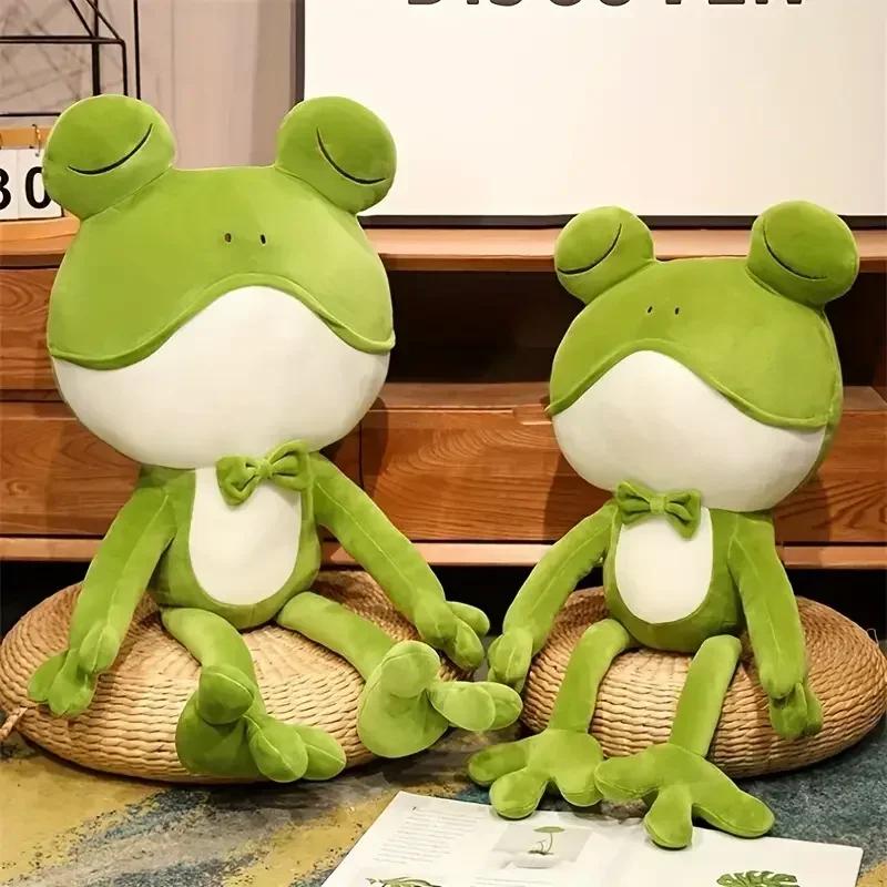 Soft Frog Plush Stuffed Animal Long-Leg Plush Frog Doll Cute Stuffed Frog Plushies Gift for Kids Plush Frog Decor Po Prop