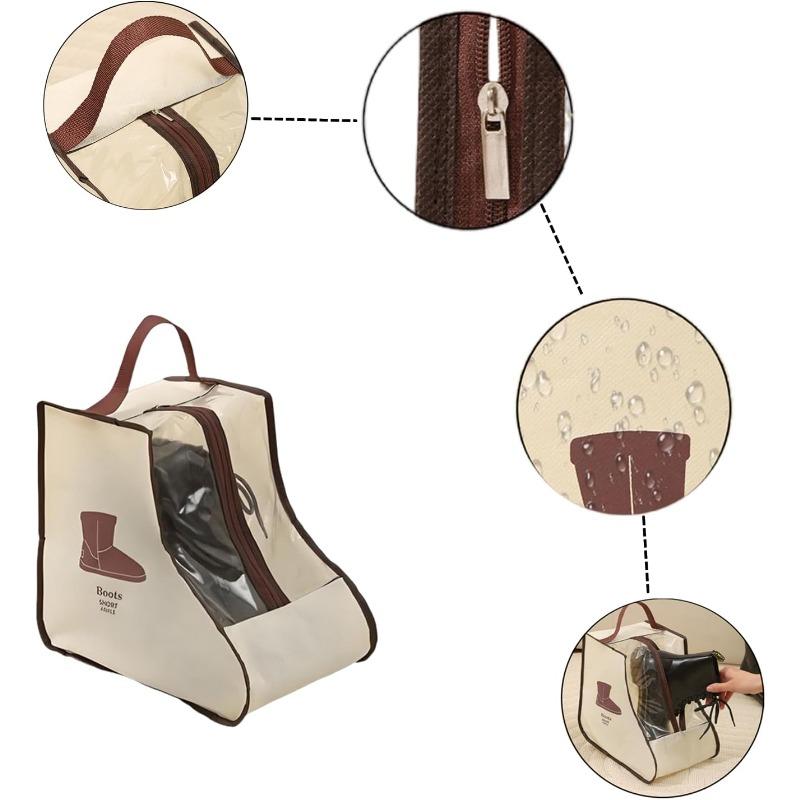 1/2PC Multi-Functional Shoes Storage Bag with Handle Foldable Non Woven Waterproof Long Short Boots Cover Travel Shoe Organize