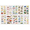 10Sheets/Set Kids Cute Cartoon Tattoo Stickers Transport Engineering Vehicle Cars Fake Temporary Tattoo Boys Gift