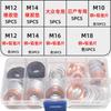 80pcs Flat Ring Seal Gasket Assortment Kit with Box Copper/aluminium Washer Set M10/M12/M14/M16/M18 for Sump Drain Plug Fastener