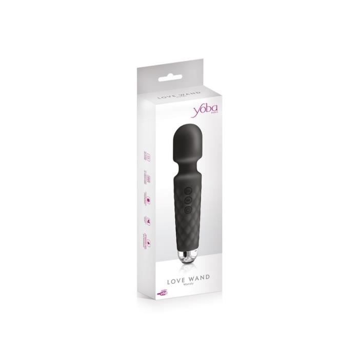 Yoba Love Wand Wandy Silicone USB Rechargeable Black