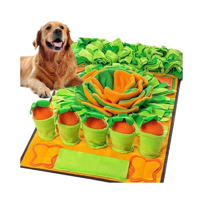 Dog And Cat Snuffle Mat Slow Feeder Puzzle Toy Indoor Nose Work Training Enrichment Hide Treats For Anxiety Relief Birthday Gift