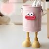 Plastic Pen Holder for Students Desktop Office Large Capacity Cute Cartoon Simple Retro Storage Organizer Bucket