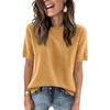 Women's Fashion Casual Round Neck Short Sleeve Shirt