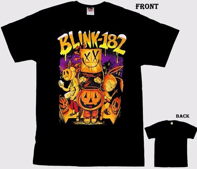 Μπλουζάκι Μουσικού Συγκροτήματος Blink 182 - 182 Halloween Παγκόσμια Περιοδεία Unisex Μπλουζάκι