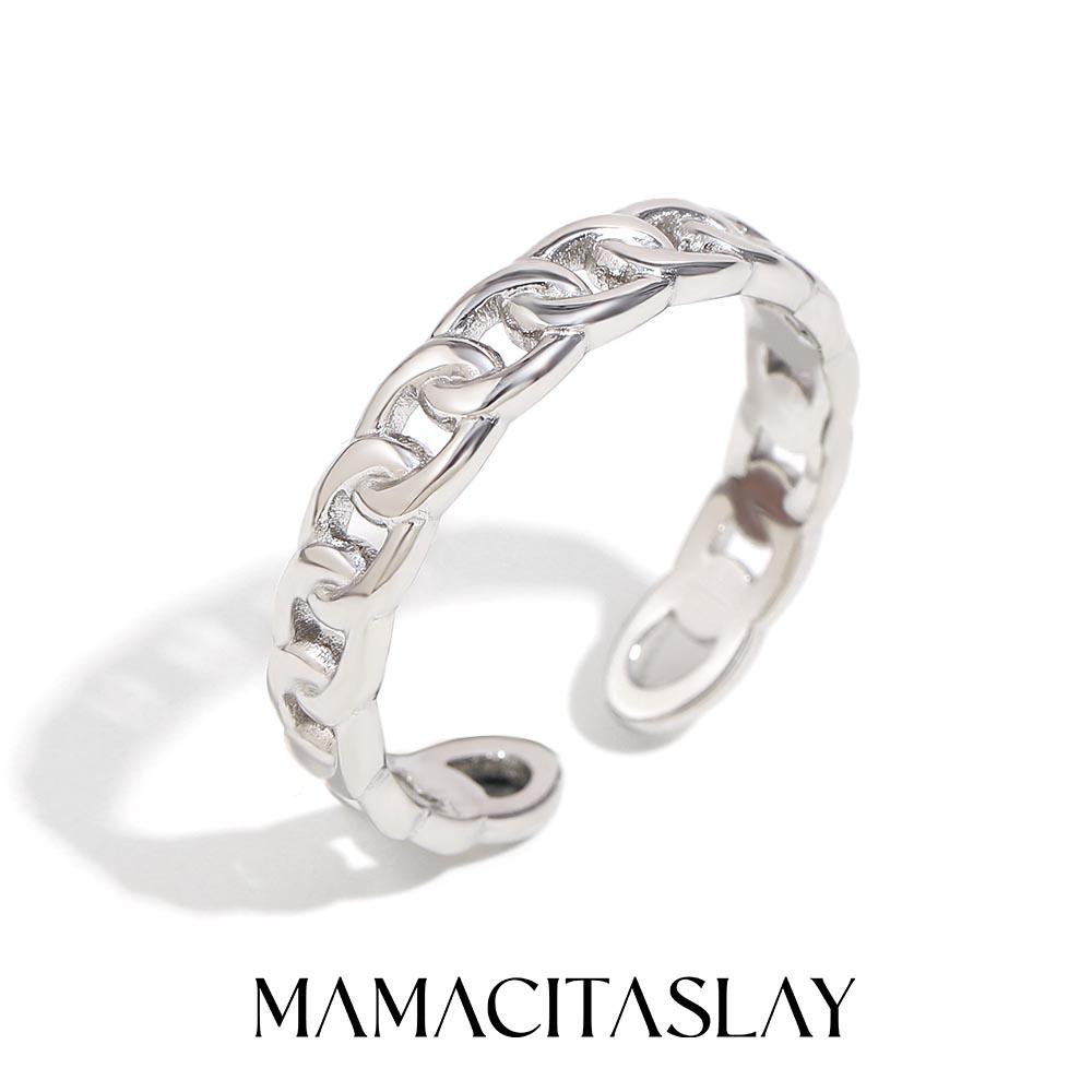 

MamacitaSlay Minimalist 316L Stainless Steel Hollow out Open Ring Waterproof 18K Gold Plated Jewelry Women s Elegant Ring Gift resizable