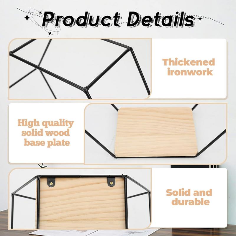 5Pcs Hexagonal Wall Storage Shelves Wall Floating Shelf Modern Different Sizes Storage Rack Decorative Space-Saving Home Decor