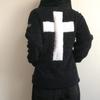 VAYLA Y2k Lammjacken Damen Gothic Hoodies Kreuz Totenkopf Grunge Reißverschluss Sweatshirts Vintage Lässige Kapuzenmäntel Harajuku Streetwear