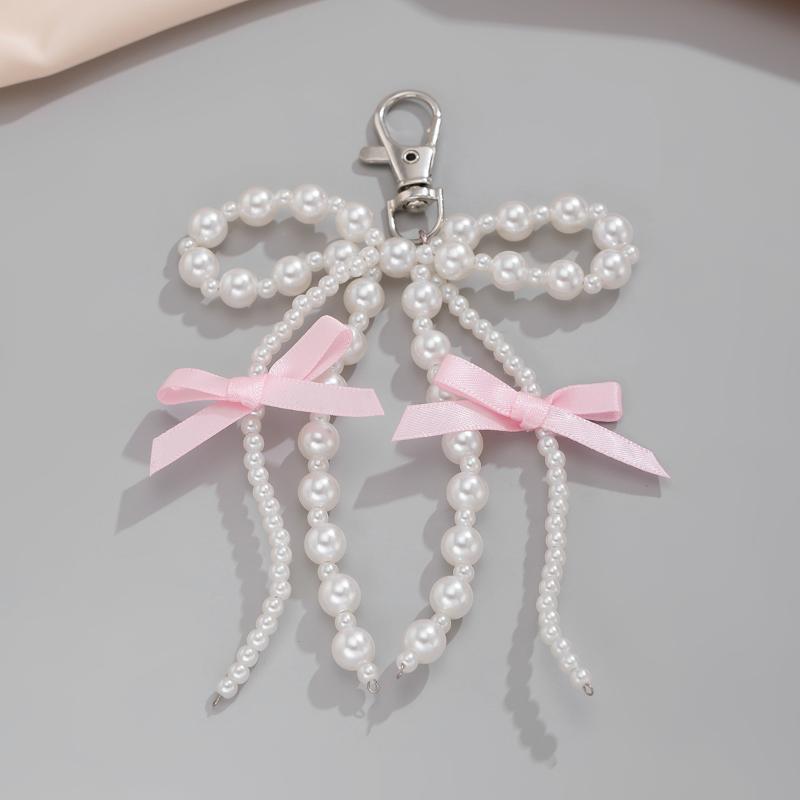 Y2K Fashion Acrylic Keychain Flower Star Love Bow Strawberry Pendant For Student Women Bag Backpack Accessories