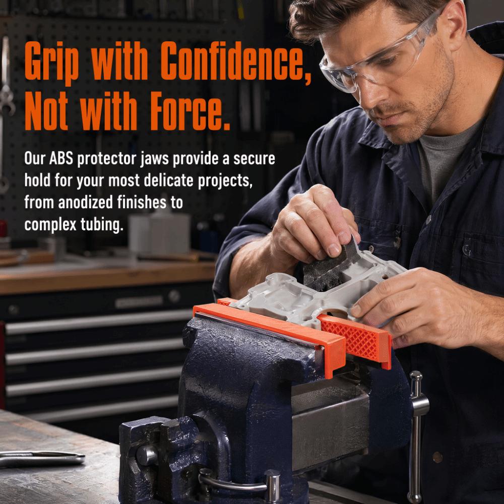 2pcs 4.5 Inch Protective Jaw Pads ABS Vise Protective Pad Universal Bench Jaw Covers Woodworking