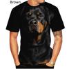 Modisches Herren Rundhals Kurzarm 3D Tier Farbdruck Tier Kurzarm Rundhals T-Shirt