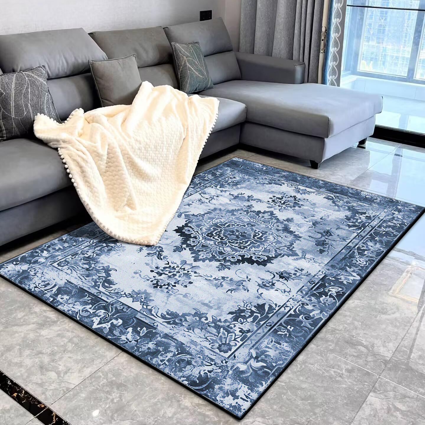 

Persian Luxury Large Carpet Soft Easy Cleaning 3D Floral Rugs for Living Room Bedroom Home Decor Alfombra 60*90cm