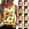 Damen Trägertops Sommer Ärmellose Tops Lockere Hemden mit Knöpfen Nackenkleid Lässige Weste Kleidung