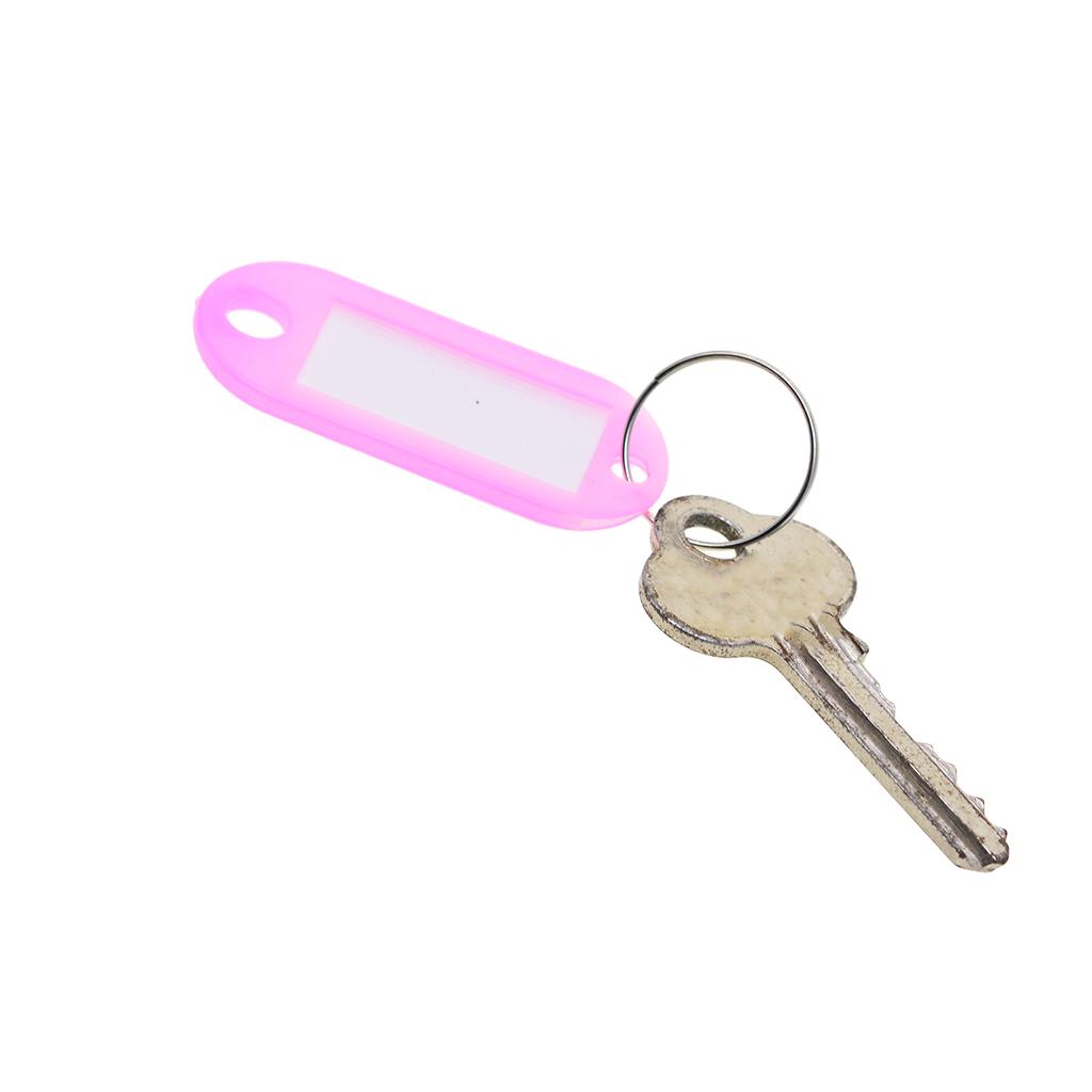 100X Mixed Labels Name Tag Split Car Door Keychain