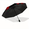 1pc Biohazard Symbol Automatic Folding Umbrella, 8 Ribs for All-Season Use, Portable for Travel & Outdoor Activities054