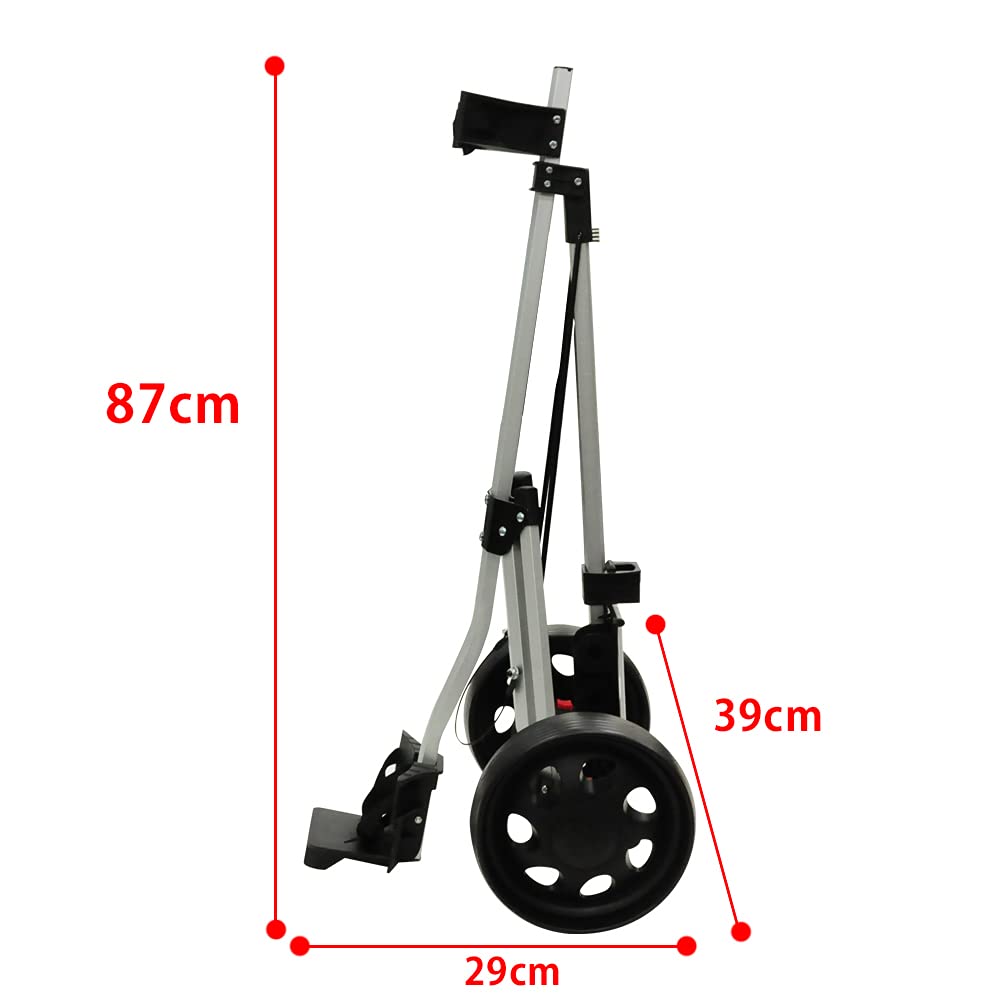Golf Cart To Attach Golf and with Two Wheels for Carrying Clubs Around the Round Life_mart [Easy Bag] Folds, Compact, Portable,