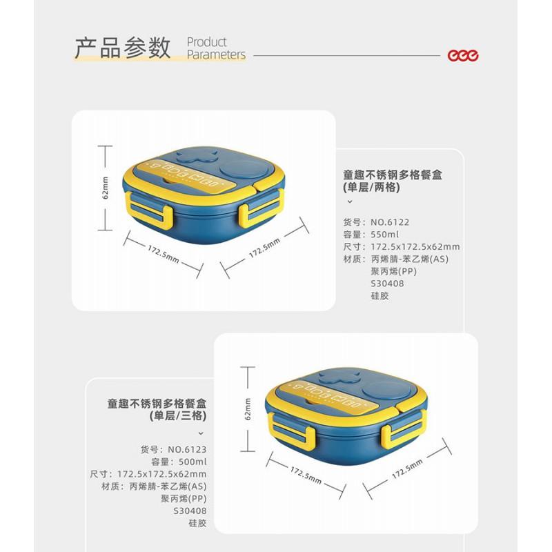Stainless Steel Lunch Box Students With Utensils Leakproof Compartmentalized Bento 304 Food Grade