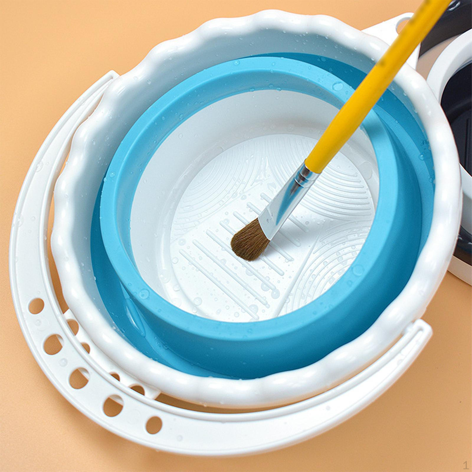 

Складная кисть для художника, многофункциональное чистящее средство для рисования, чашка для воды, чашка для рисования синий