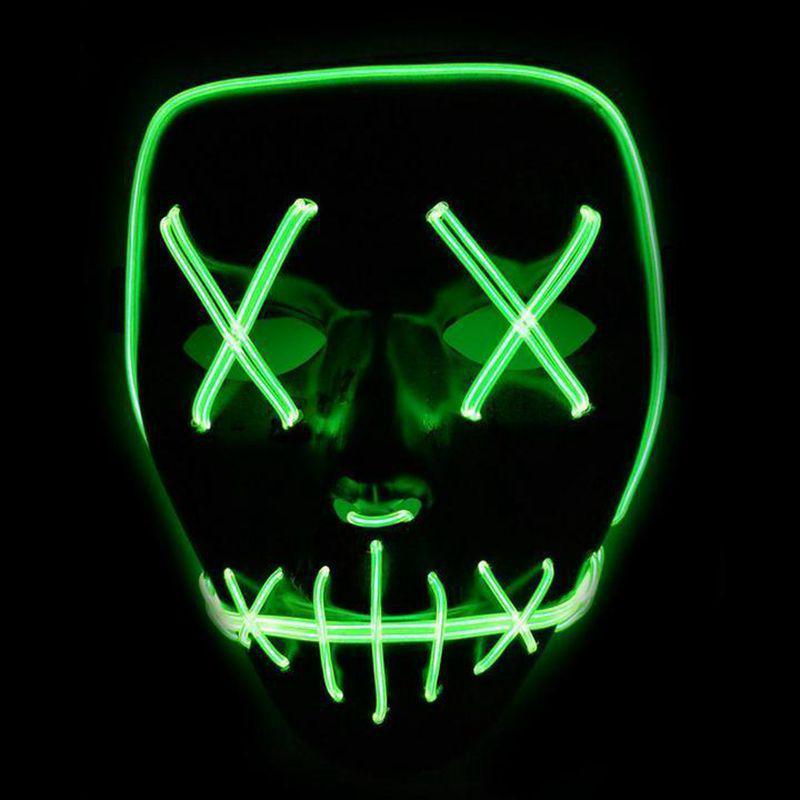 Halloween Two-Color Luminous EL Mask for Dance Parties