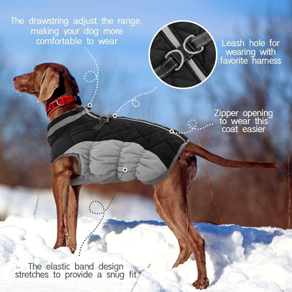 Large Dog Winter Clothes Thickened Warm Dog Cotton-padded Clothes Windproof Comfortable Coats for Dogs Pet Products Supplies