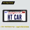 Carbon Fiber License Plate Frame, Glossy Waterproof Plastic Number Plate Frame Print Carbon Fiber Pattern For Man And Women (With Fasteners And