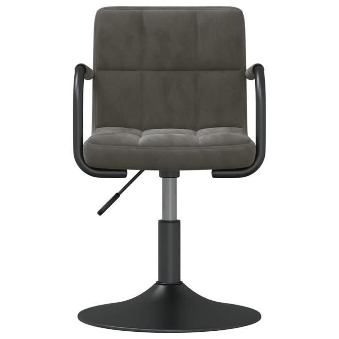VidaXL Tabouret de bar Gris foncé Velours
