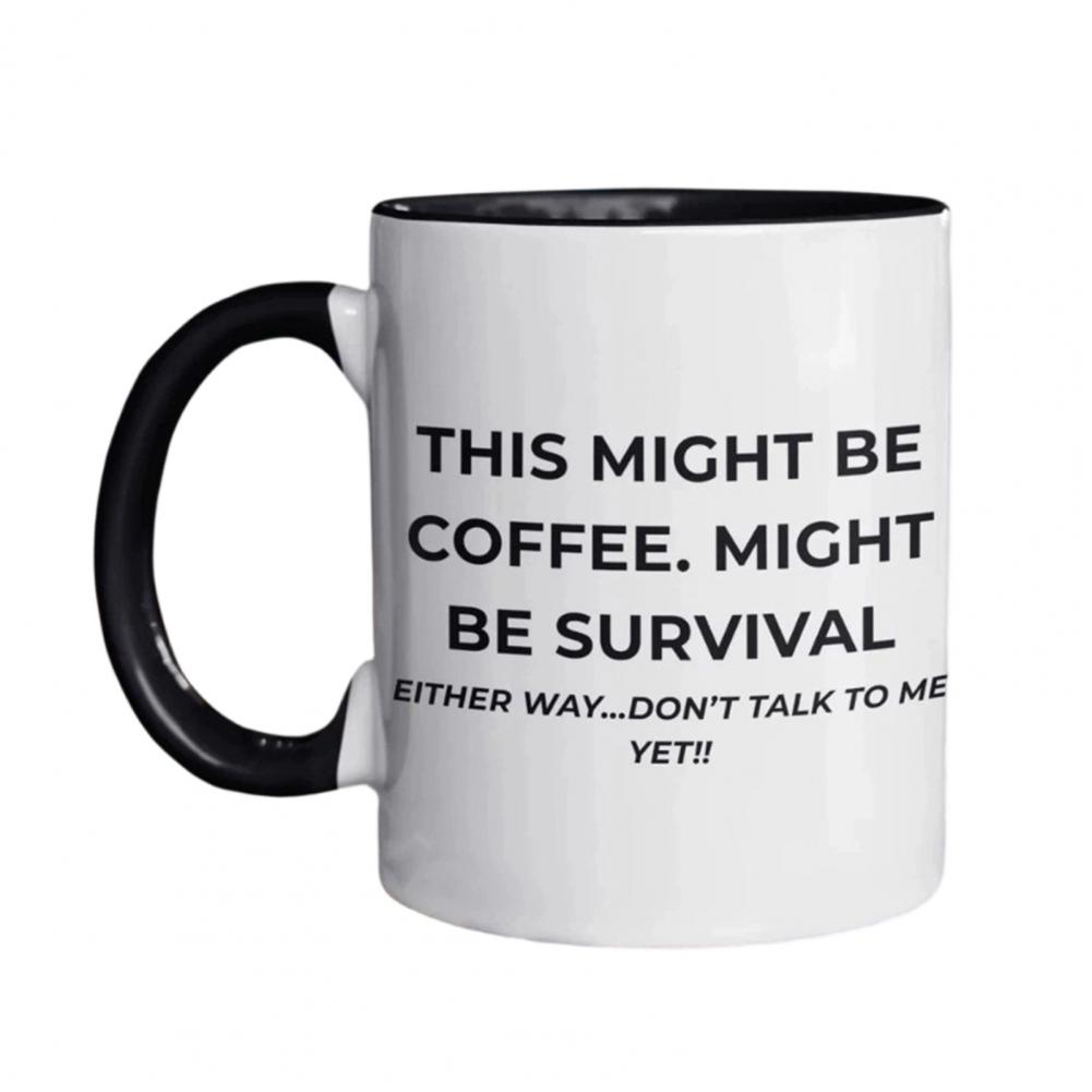 Classic Ceramic Coffee Mug Odor-free Coffee Cup Funny Coffee Mug with Quote Heat Resistant Ceramic Cup for Office for Adults