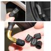 Resin Air Valve Caps for Bicycles, Cars, Motorcycles, Trucks, Black Tire Valve Caps with