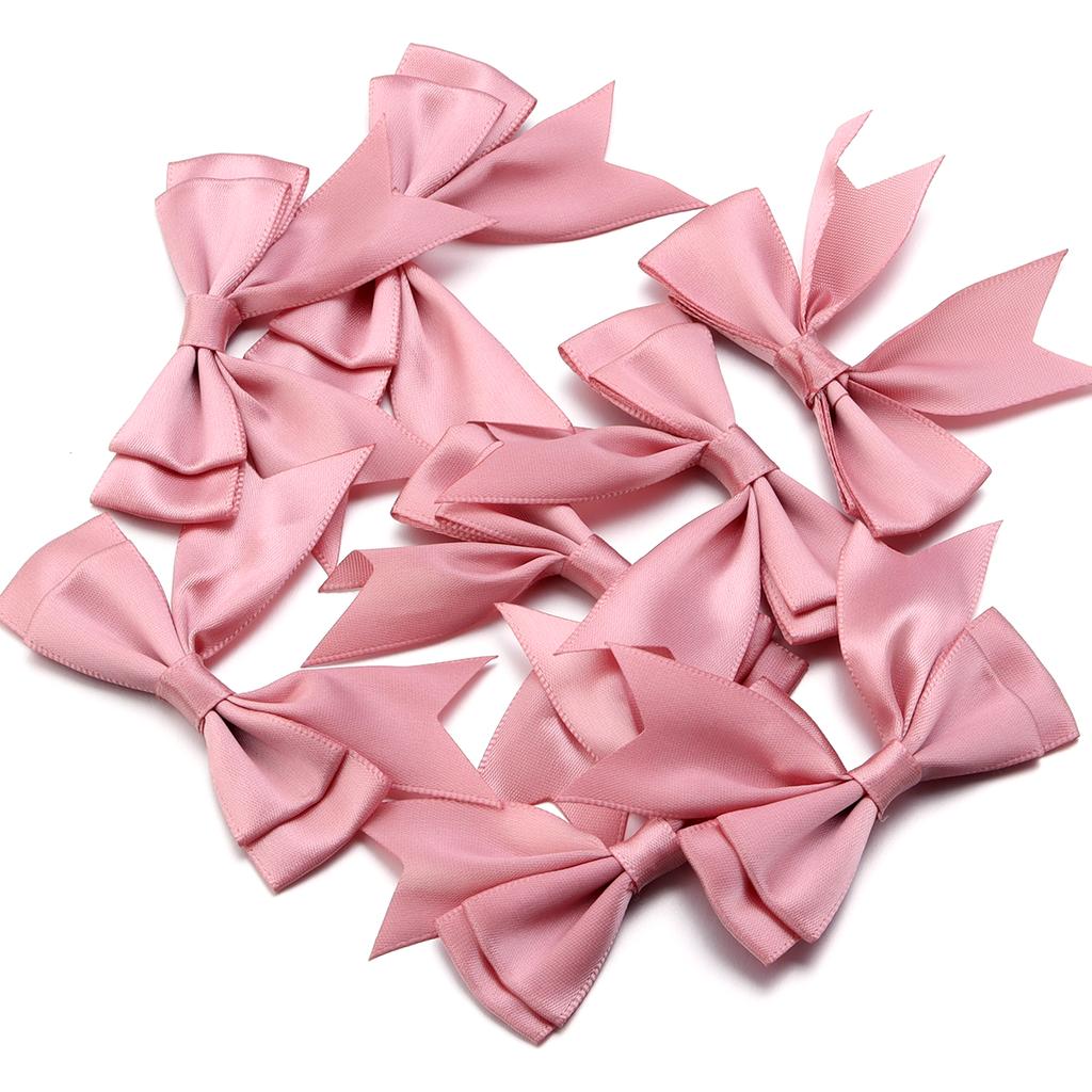 10pcs Satin Ribbon Bows Colourful Polyester Double Layer Swallowtail Bowknot For DIY Wedding Party Clothing Headwear Gifts Decor