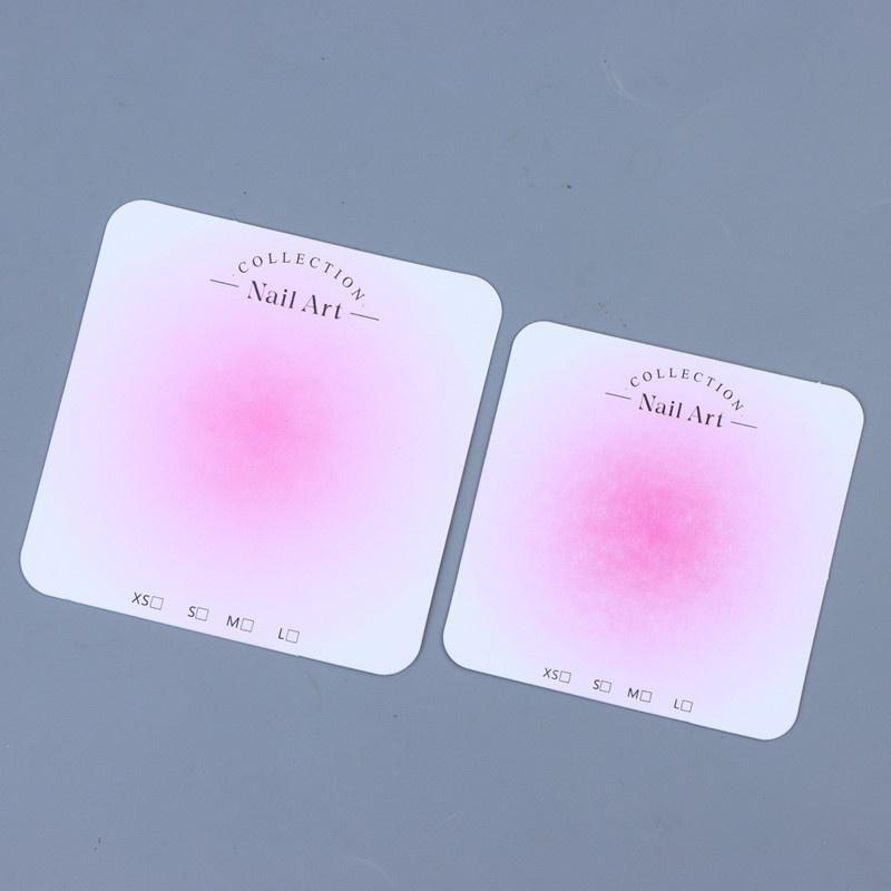 50 stk. 6,5X6,5 cm Neglekunst Displaykort Press-On Negle Pakkekort Pap Manicure Kunstig Negl Display Dekoration Pakkekort