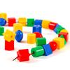 Rainbow Lacing Beads for Toddlers Color and Shape Sorter Fine Motor Skills Early Learning Montessori Toys for Preschool Kids