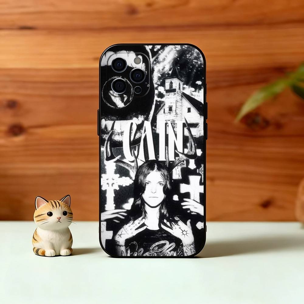 

E-Cain EC Theme Phone Case For iPhone 17,16,15,14,13,12,11 Plus,Pro Max,XS,Soft Silicone Black Cover iPhone13PROMAX