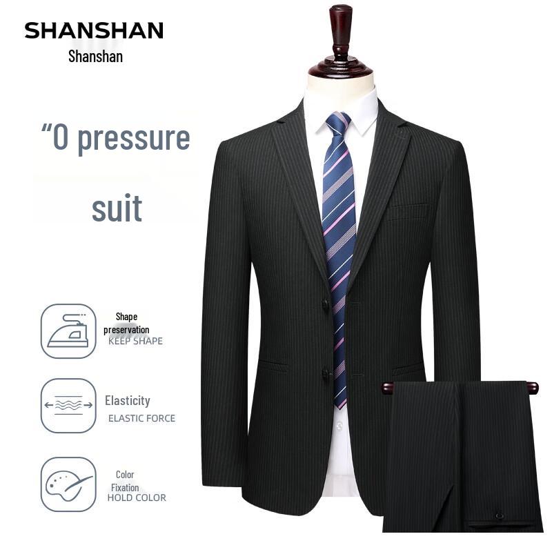 SHANSHAN Men s Wrinkle-Resistant Notched Lapel Suit 50 / 180