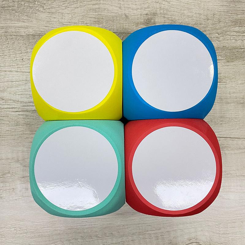 WTEMPO DIY Blank Large Foam Dice Soft Reusable Erasable Perfect for Educational Games Party Favors and Outdoor Funny Activities